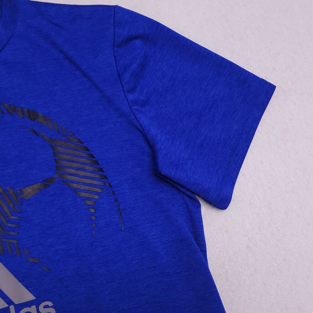 Adidas Casual Short Sleeve Graphic T-Shirt Youth Boys Size Large L Blue - Picture 6 of 11